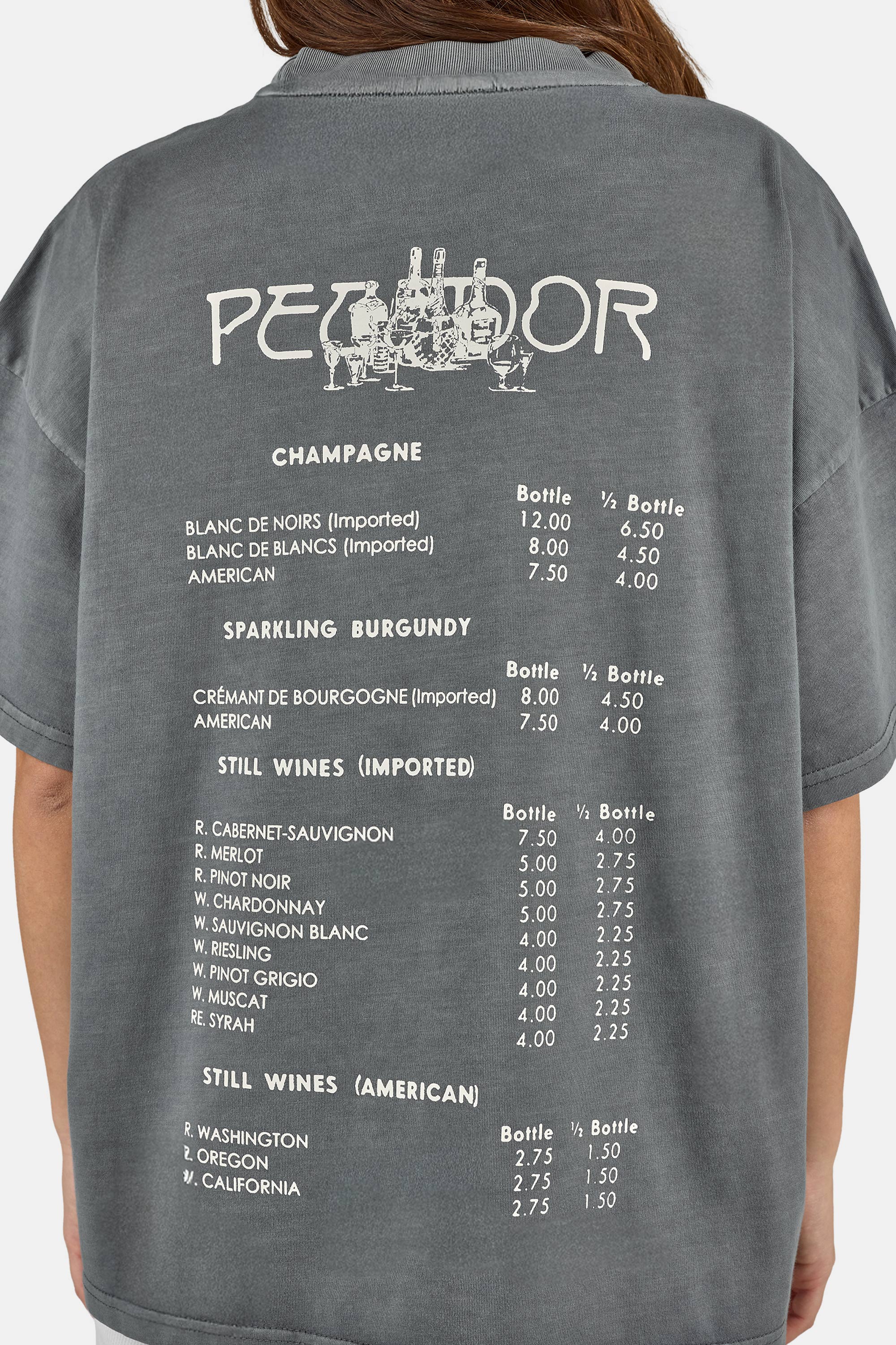 PEGADOR SIGTUNA HEAVY OVERSIZED Γυναικείο Κοντομάνικο - Vintage Γκρι