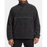 BILLABONG BOUNDARY TOMBSTONE FLEECE HALF ZIP PULLOVER - Black Heather