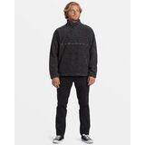 BILLABONG BOUNDARY TOMBSTONE FLEECE HALF ZIP PULLOVER - Black Heather