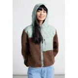 24COLOURS SHERPA Γυναικείο Μπουφάν - Καφέ