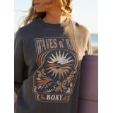 ROXY LINEUP OVERSIZED CREW Γυναικείο Φούτερ - Ανθρακί