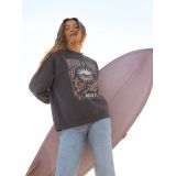 ROXY LINEUP OVERSIZED CREW Γυναικείο Φούτερ - Ανθρακί