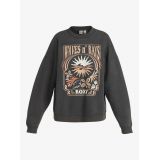 ROXY LINEUP OVERSIZED CREW Γυναικείο Φούτερ - Ανθρακί