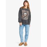 ROXY LINEUP OVERSIZED CREW Γυναικείο Φούτερ - Ανθρακί