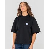 RUSTY STEEZEY CROPPED BOXY Γυναικείο Κοντομάνικο - Μαύρο