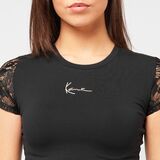 KARL KANI SIGNATURE BACK LACE SHORT Γυναικείο Κοντομάνικο - Μαύρο