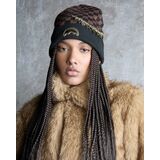 SPRAYGROUND GOLD CHAIN CHECK Σκουφάκι - Καφέ