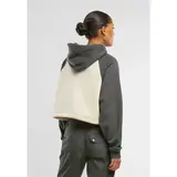 KARL KANI WOVEN SIGNATURE STREET ACADEMY CROP RAGLAN Γυναικείο Φούτερ - Εκρού / Μαύρο