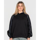 RUSTY CLYDE BAGGY HOODED Γυναικείο Φούτερ - Μαύρο