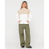 RUSTY TONAL DIVISION HALF ZIP POLAR Γυναικείο Φλις - Εκρού
