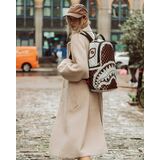 SPRAYGROUND CREAM AND BROWN TEAR CHECK Τσάντα Πλάτης