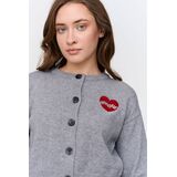 24COLOURS Γυναικεία Ζακέτα - Γκρι