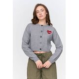 24COLOURS Γυναικεία Ζακέτα - Γκρι