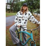 ROXY MORNING CRUSH Γυναικείο Φλις Πουκάμισο - Εκρού