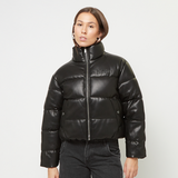 SERIF CROP PU PUFFER Γυναικείο Μπουφάν - Μαύρο