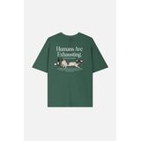 KAOTIKO HUMANS ARE EXHAUSTING Ανδρικό Κοντομάνικο - Πράσινο