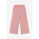 KAOTIKO COFFEE CULTURE Γυναικείο Παντελόνι - Κόκκινο/Εκρού Ρίγα