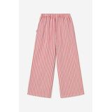 KAOTIKO COFFEE CULTURE Γυναικείο Παντελόνι - Κόκκινο/Εκρού Ρίγα