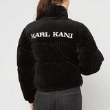 KARL KANI OG FUZZY CORDUROY SHORT PUFFER Γυναικείο Μπουφάν - Μαύρο