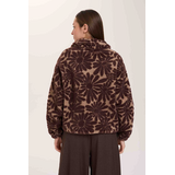 24COLOURS 1/4 ZIP  Γυναικείο Φλις - Καφέ