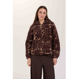 24COLOURS 1/4 ZIP  Γυναικείο Φλις - Καφέ