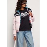 KARL KANI RETRO REVERSIBLE PUFFER SMILEY Μπουφάν διπλής όψης Μαύρο/ροζ