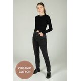 24COLOURS SLIM MOM WET FLOOR Τζιν Παντελόνι - Μαύρο