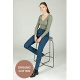 24COLOURS SLIM MOM WET FLOOR Τζιν Παντελόνι - Σκούρο μπλε