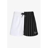 KARL KANI Signature Splid Pinstripe Γυναικειο Σορτς - Λευκό/Μαύρο