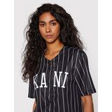 KARL KANI College Pinstripe Baseball Γυναικείο Φόρεμα - Μαύρο