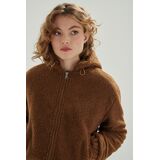 24COLOURS TEDDY Γυναικείο Μπουφάν - Καφέ