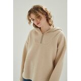 24COLOURS TEDDY Γυναικείο Φούτερ - Μπεζ