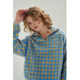 24COLOURS HALF ZIP SWEATER - Light Blue