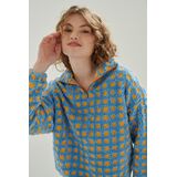24COLOURS HALF ZIP SWEATER - Light Blue