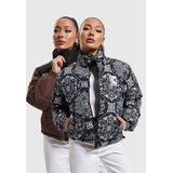 KARL KANI RETRO PAISLEY PUFFER Γυναικείο Μπουφάν Διπλής Όψης - Καφέ/Μαύρο