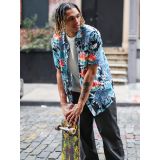VOLCOM LEAF PIT FLORAL SHIRT - Black