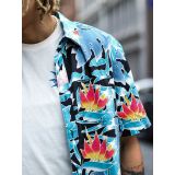 VOLCOM LEAF PIT FLORAL SHIRT - Black