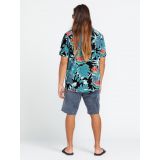 VOLCOM LEAF PIT FLORAL SHIRT - Black