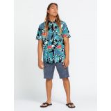 VOLCOM LEAF PIT FLORAL SHIRT - Black