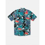 VOLCOM LEAF PIT FLORAL SHIRT - Black