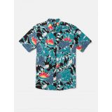 VOLCOM LEAF PIT FLORAL SHIRT - Black