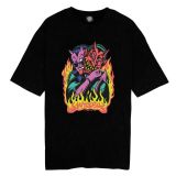 SANTA CRUZ DELFINNO DEVIL FRONT OVERSIZED Γυναικείο Κοντομάνικο - Μαύρο