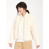 VOLCOM WUZER FUZZAR SHERPA Γυναικεία Ζακέτα - Εκρού