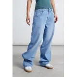 24COLOURS DENIM BAGGY Γυναικείο Παντελόνι - Μπλε