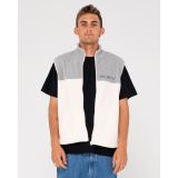 RUSTY TASTY ICE POLAR FLEECE VEST - Oyster Grey/Ecru