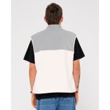 RUSTY TASTY ICE POLAR FLEECE VEST - Oyster Grey/Ecru