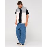 RUSTY TASTY ICE POLAR FLEECE VEST - Oyster Grey/Ecru