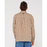 RUSTY DATSUN CHECK LONG SLEEVE SHIRT - Light Khaki