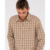RUSTY DATSUN CHECK LONG SLEEVE SHIRT - Light Khaki