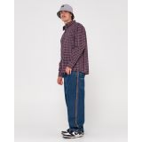 RUSTY DATSUN CHECK LONG SLEEVE SHIRT - Navy/Red